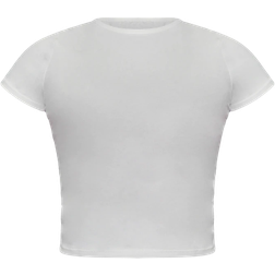 PrettyLittleThing Basic Short Sleeve T-shirt - White