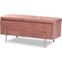 Baxton Studio Rockwell Collection FZD0223-BLUSH Storage Bench