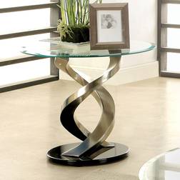 Benjara Modern Round Top Twisted Small Table