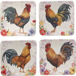 Certified International Floral Rooster 6" Dessert Plate