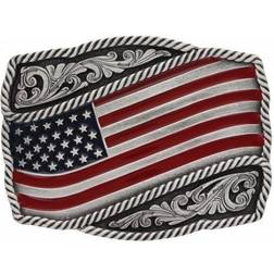 Montana Silversmiths Classic Waving American Flag Attitude Belt Photo Frame