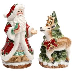 Cosmos Gifts Santa & Reindeer Salt Pepper Shaker Spice Mill