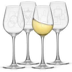 Joyjolt Geo Crystal Wine Glass