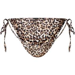 PrettyLittleThing Mix & Match Tie Side Bikini Bottom - Leopard