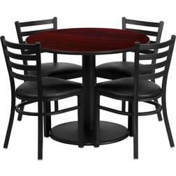 Flash Furniture RSRB1030-GG 36'' Mahogany Laminate Dining Set