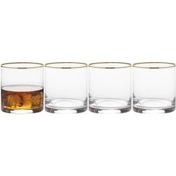 Mikasa Julie Gold Set Double Old Fashioned Rocks Whiskey Glass