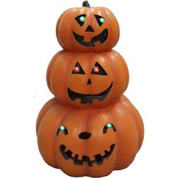 Haunted Hill Farm 20-In. 3-Stack Jack-O-Lantern Resin