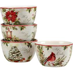 Certified International Silent Night Set Of Ice Cream Dessert Bowl 4