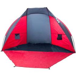 Tahoe Gear Cruz Bay Summer Sun Shelter and Beach Shade Tent Canopy, Coral Red