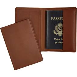 Royce New York Classic Rfid Blocking Passport Case - Tan