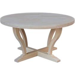 International Concepts LaCasa Solid Wood Round Coffee Table