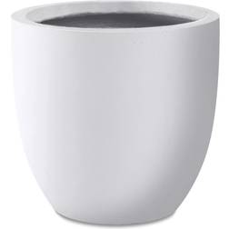 Kante 14""Dia. Round Large Pure White Plant Pots, Heavy