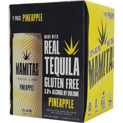 Mamitas Pineapple Tequila & Soda Ready To Drink 12oz 4 Pack