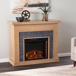 Standlon Electric Fireplace with Faux Stone Surround