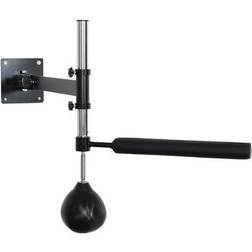 Soozier Wall Mount Reflex Boxing Trainer, 360Â° Rotating Rapid Boxing Bar with Punching Ball, Height Adjustable for Home Gym