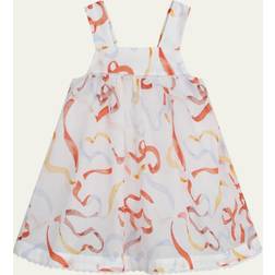 Girl's Dress W/ Multicolor Ribbons-Print, 6M-3 Z41-MULTICOLOURED