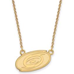 LogoArt Women's Carolina Hurricanes Gold Plated Pendant Necklace