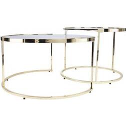 Southern Enterprises Glass Top Martley Cocktail Nesting Table 2