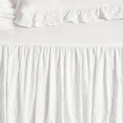 Lush Decor 5pc 39"x75" Ruffle Skirt Loose Sofa Cover White