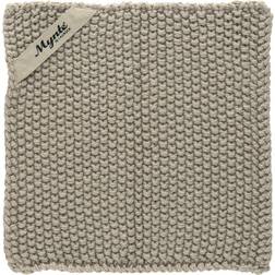 Ib Laursen Mynte Sandfarben Gestrickt Topflappen Beige