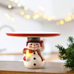 Mr Christmas Nostalgic Ceramic Stand Cake Plate