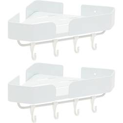 Juvale Corner Shelves Hooks, Shower