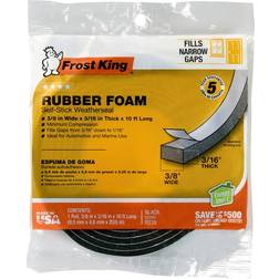 Frost King THERMWELL Black Foam Weatherseal Tape 3/8 3/16-In. 10-Ft. R338H