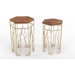 Boraam Genevieve Wood/Metal Nesting Table