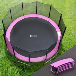 Exacme Premium Thick Trampoline Pad with Opening 15 Foot Spring Cover Replacement with Storage Bag Trampoline Safety Pad Accessory Pink