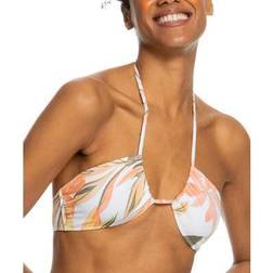 Roxy Women's Printed Beach Classics Tri Bikini Top - Bright White