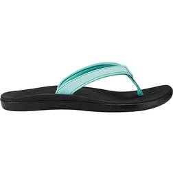 OluKai Girls Ho'Opio Sandal, Lagoon/Black