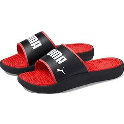 Puma Softride Slide Massage White/High-Risk Red Men's Shoes Black