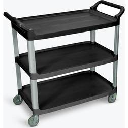 Luxor SC13-B 3 Level Utility Cart Book Shelf