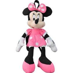 Disney Minnie 16" Pink Plush Backpack Black/Pink/White One-Size