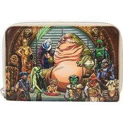 Loungefly Wars Return of the Jedi 40th Anniversary Jabba's Palace Scene Wallet Green/Brown