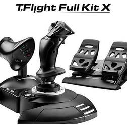 Thrustmaster T-Flight Full Kit Joystick Throttle Rudder Pedals 4460211 Black