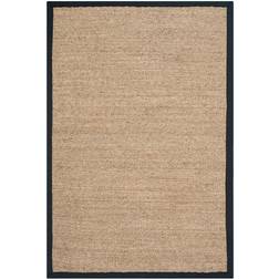 Safavieh Fiber Oceana Herringbone Seagrass Natural, Beige, Black