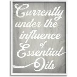 Stupell Industries Witty Essential Oils Humor Vintage Style Text Graphic White Print Framed Art