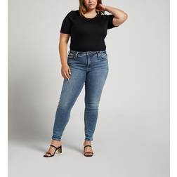 Silver Jeans Suki Mid Rise Skinny Dark Indigo x