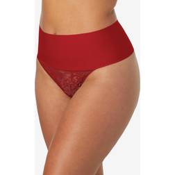 Maidenform Tame Your Tummy Lace Thong DM0049 Vintage Car Red Vintage Car Red