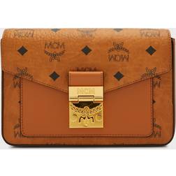 MCM Millie Visetos Crossbody Bag - Cognac