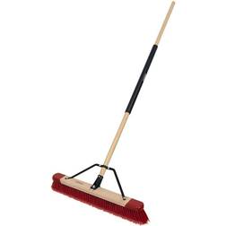 Harper 24 Premium All-Purpose Hardwood/Steel Handle Push Broom Dust