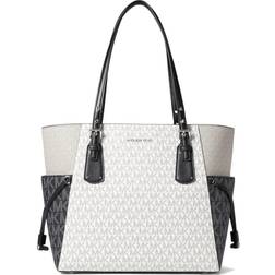 Michael Kors Voyager East/West Tote Pale Grey/Optic White/Black One Size