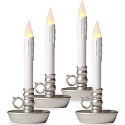 Plow & Hearth colonial battery operated pewter Candle