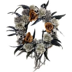 Halloween Gothic Wreath Black/Gray/Beige