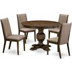 East West Furniture F3LA5-716 5Pc Dining Set 5