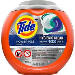 Tide power pods hygienic clean heavy 10x duty laundry detergent