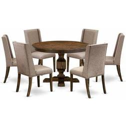 East West Furniture F3FL7-716 7Pc Dinette Dining Set 5