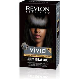 Revlon Realistic Vivid Colour Protein Infused Permanent Color Hair Dye with Color Lock Jet