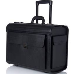 Swiss Rolling 17" Laptop Briefcase on Wheels Attache Lawyers Case